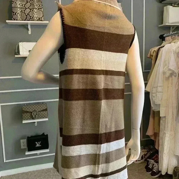 Unbranded Sweater Wrap Women's One Size Blanket Cape Shawl Cape Tan brown. - Picture 8 of 9